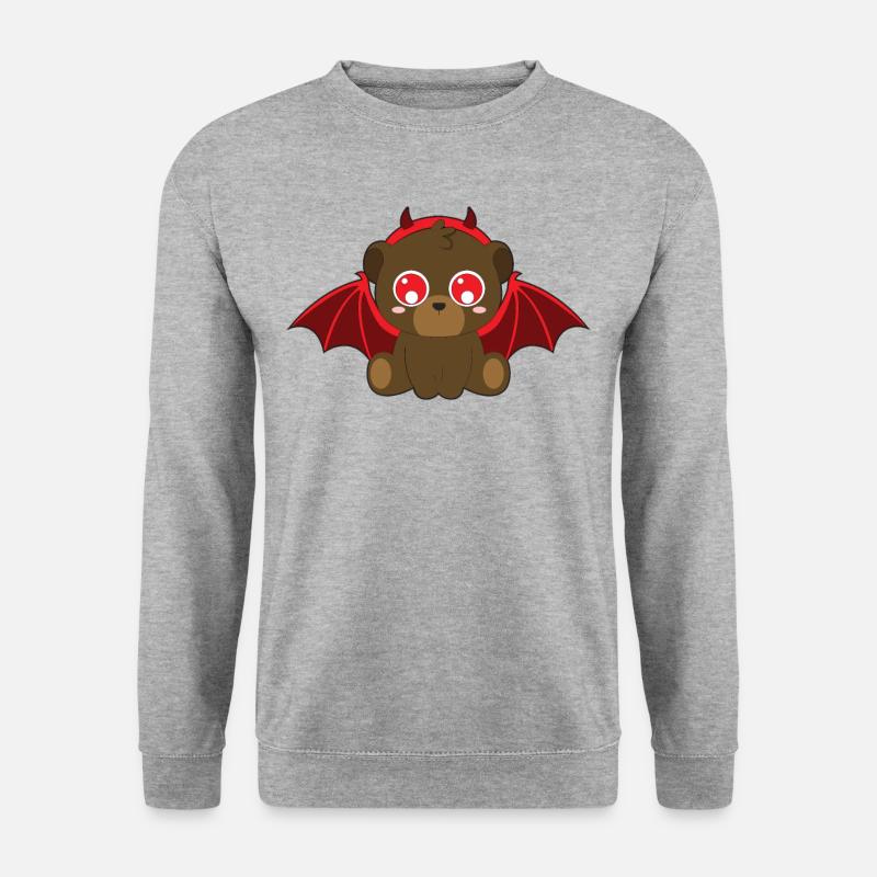 Cute bear devil bat halloween - Unisex Sweatshirt - salt & pepper