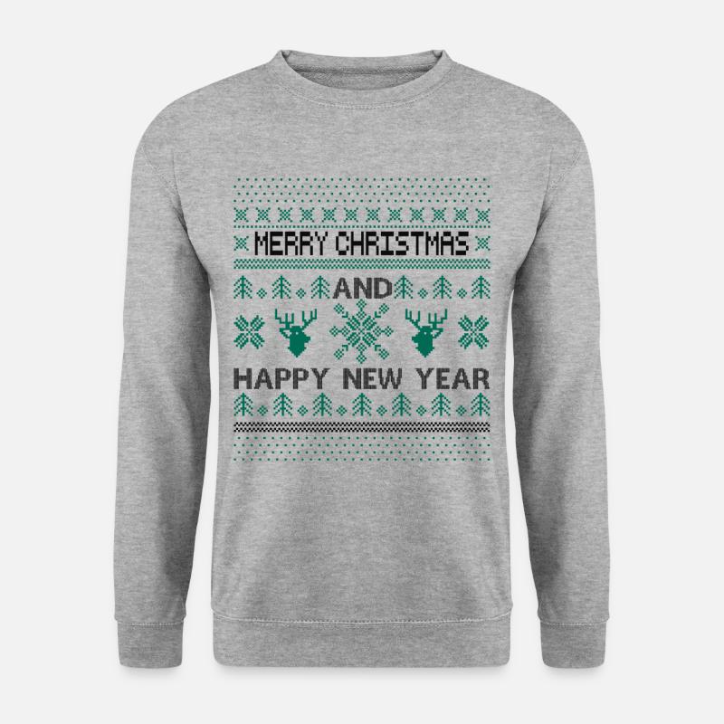 Weihnachten Spruch Lustig Weihnachten - Unisex Pullover - Weißgrau meliert