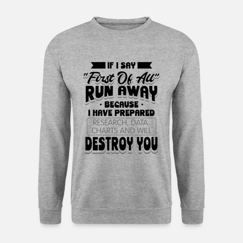 Rede Und Debatte Debattierer - Unisex Pullover - Weißgrau meliert