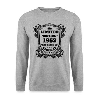 1952 - Unisex Sweatshirt - salt & pepper - Front - Alina (178cm) & Michal (187cm)