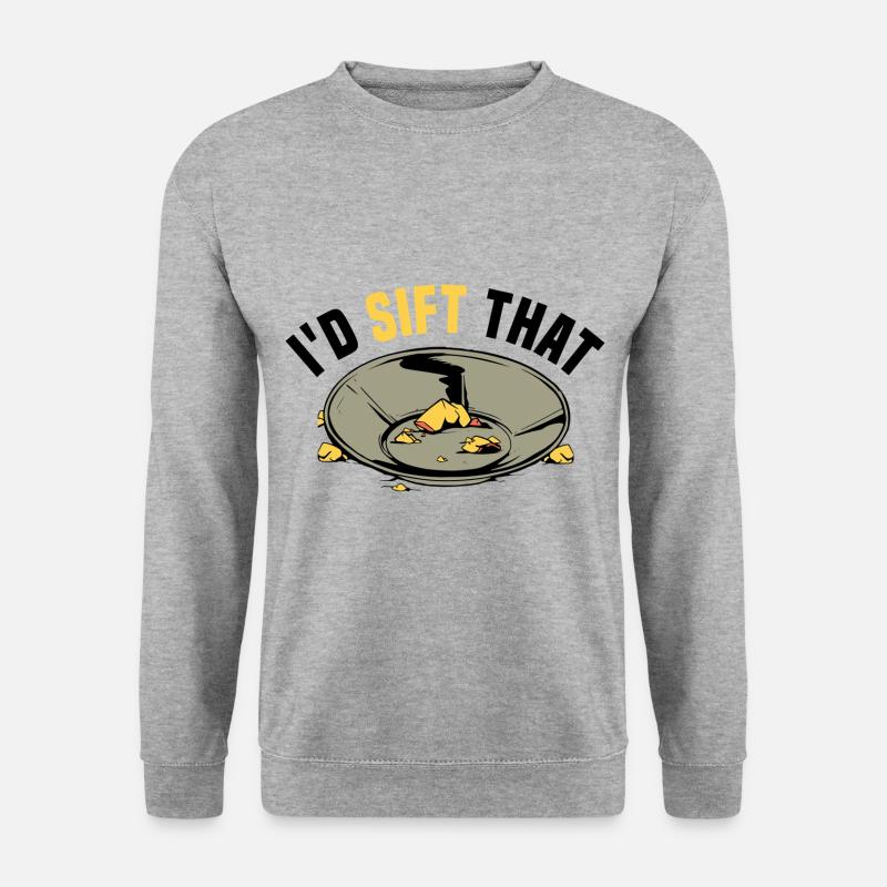Goldwaschen - Unisex Pullover - Weißgrau meliert
