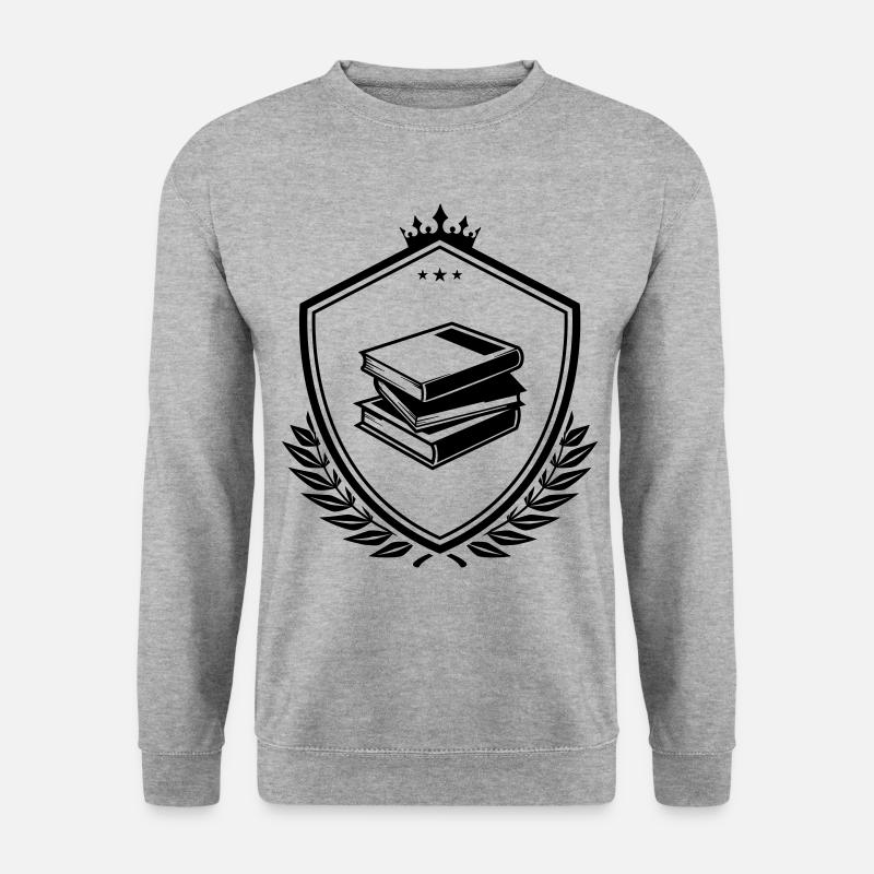 Books learn coat of arms - Unisex Sweatshirt - salt & pepper