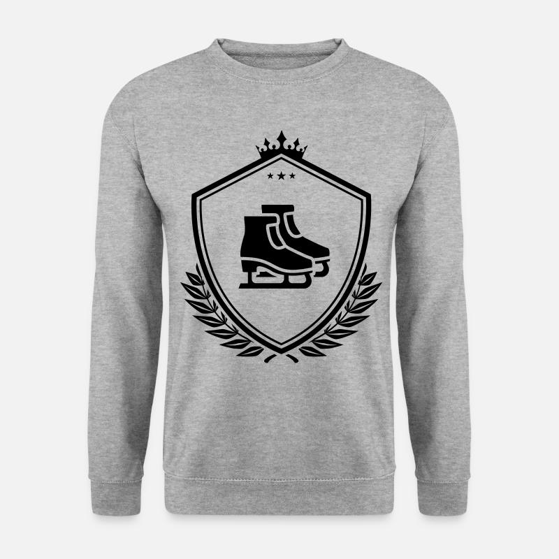 Inliner skates wappen - Unisex Pullover - Weißgrau meliert