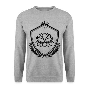 Armoiries de la rose d’eau - Sweat-shirt Unisexe - gris chiné - Devant - Alina (178cm) & Michal (187cm)