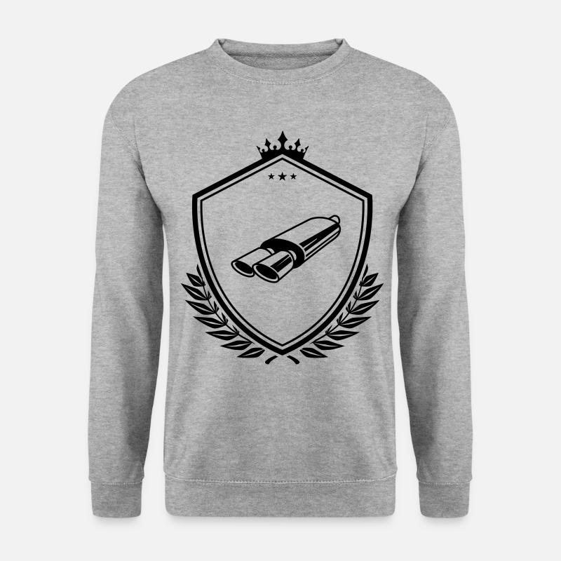 Exhaust tuning crest - Unisex Sweatshirt - salt & pepper