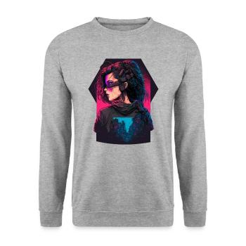Science Fiction Lady l’excellent cadeau pour - Sweat-shirt Unisexe - gris chiné - Devant - Alina (178cm) & Michal (187cm)