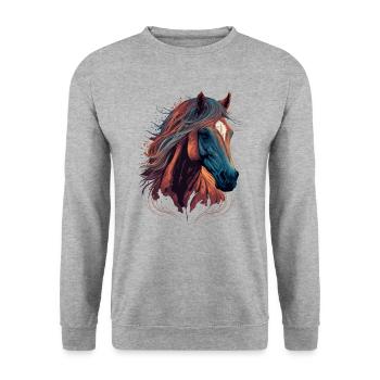 Mare - Unisex Sweatshirt - salt & pepper - Front - Alina (178cm) & Michal (187cm)