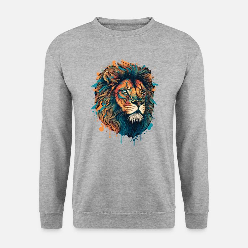 Abstract Lion - Unisex Sweatshirt - salt & pepper