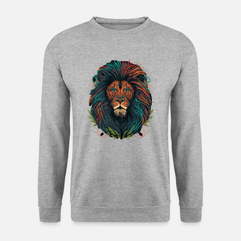 Löwenmähne - Unisex Pullover - Weißgrau meliert