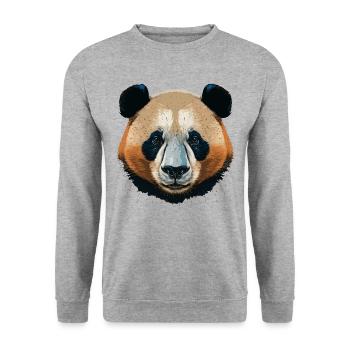Panda du désert - Sweat-shirt Unisexe - gris chiné - Devant - Alina (178cm) & Michal (187cm)