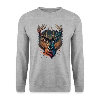 Faon - Sweat-shirt Unisexe - gris chiné - Devant - Alina (178cm) & Michal (187cm)
