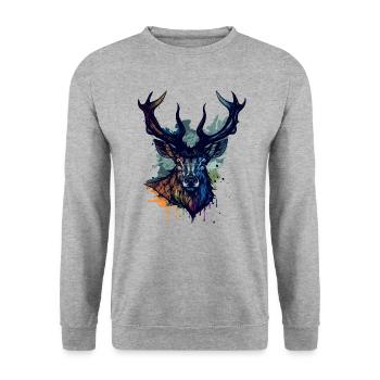 Mulet sylvestre - Sweat-shirt Unisexe - gris chiné - Devant - Alina (178cm) & Michal (187cm)