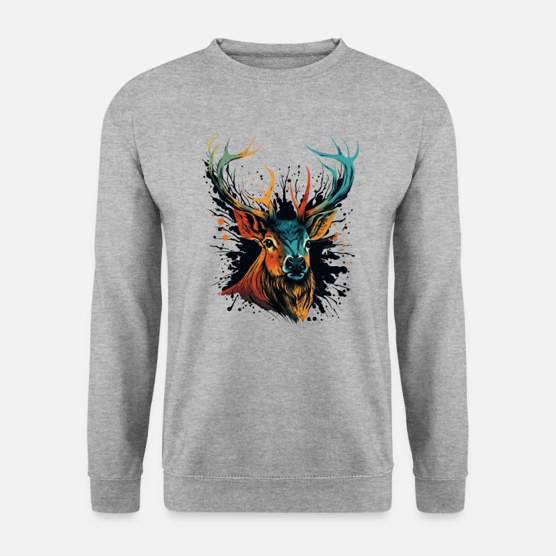 Wildtierliebhaber - Unisex Pullover - Weißgrau meliert