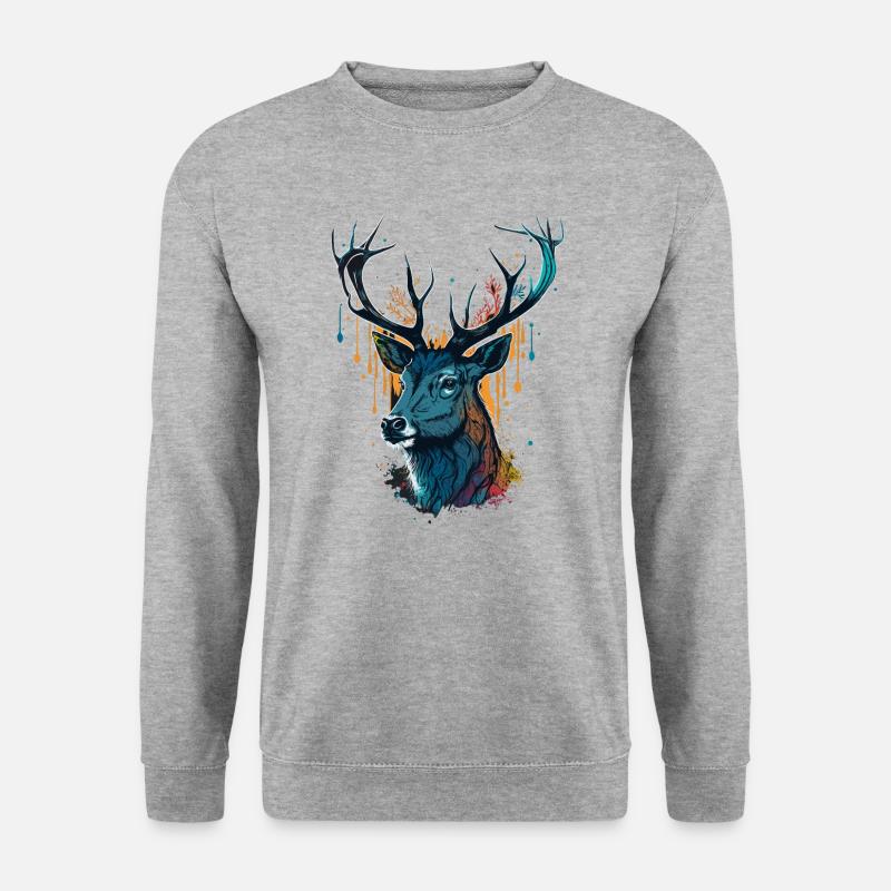 Buck Liebhaber - Unisex Pullover - Weißgrau meliert