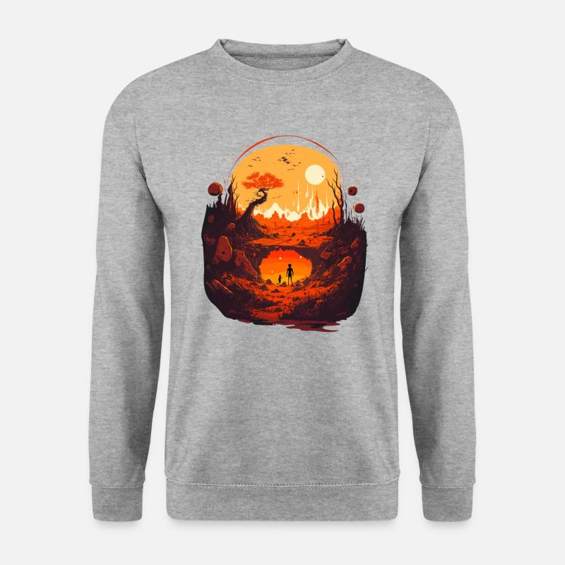Außerirdische Kreatur - Unisex Pullover - Weißgrau meliert