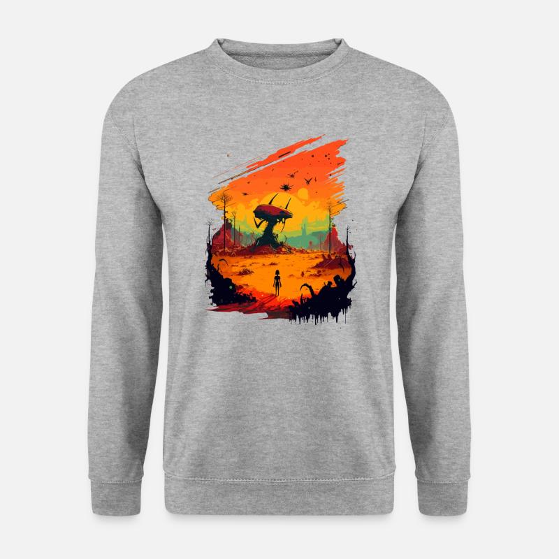 farbenfroh - Unisex Pullover - Weißgrau meliert