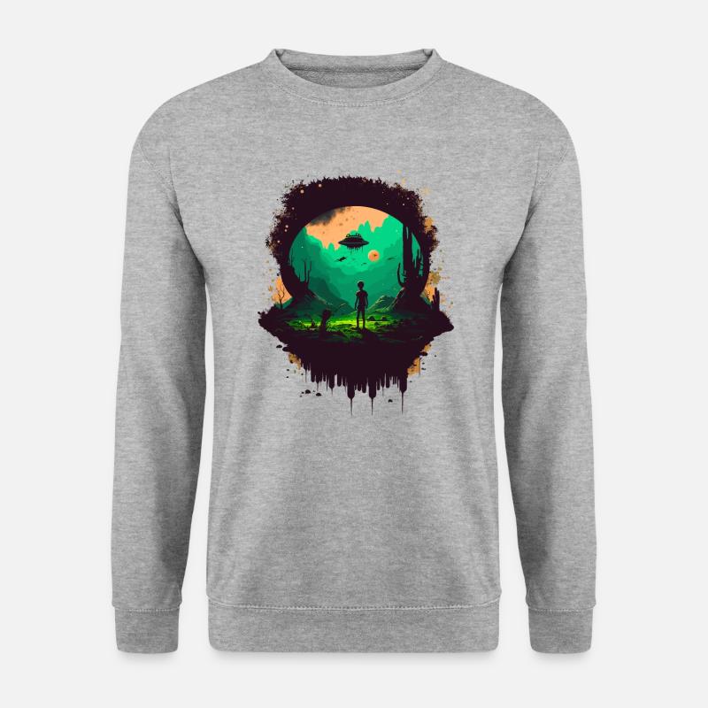alien peace - Unisex Sweatshirt - salt & pepper