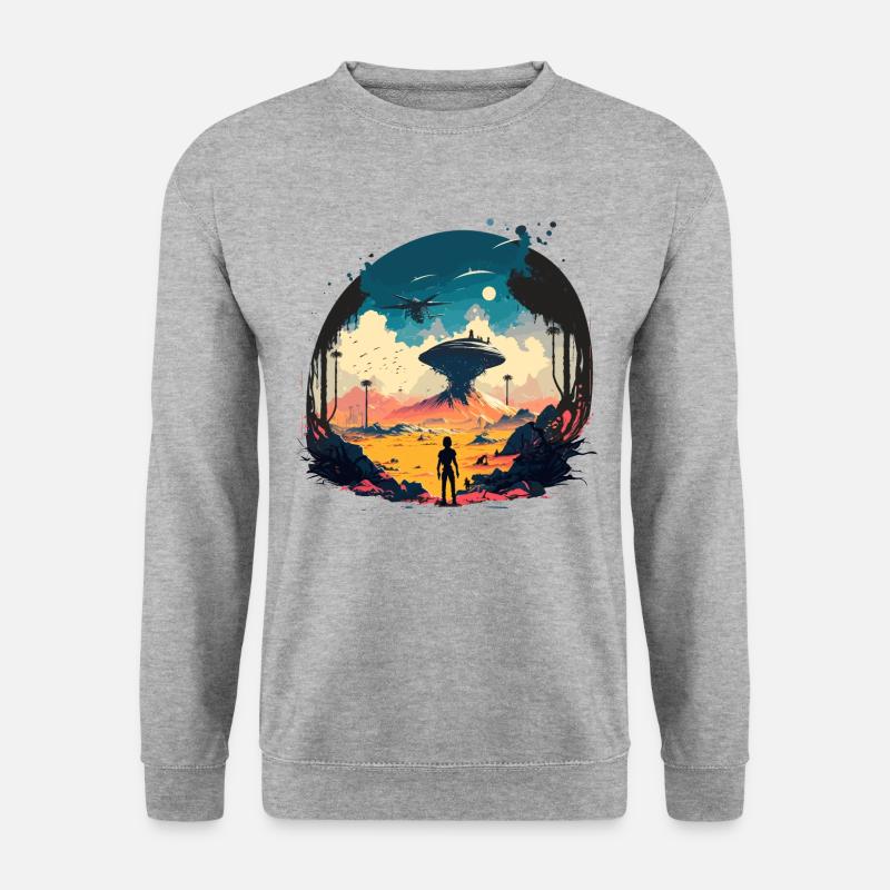 Diese Welt - Unisex Pullover - Weißgrau meliert
