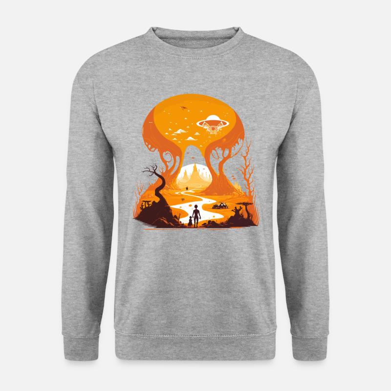 Abstract Ufo World - Unisex Sweatshirt - salt & pepper