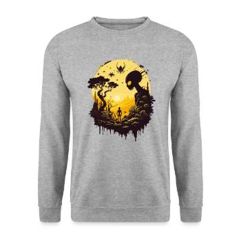 Alien Universe - Unisex Sweatshirt - salt & pepper - Front - Alina (178cm) & Michal (187cm)