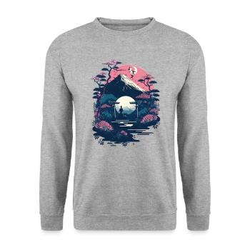 Aisan Artwork - Unisex Sweatshirt - salt & pepper - Front - Alina (178cm) & Michal (187cm)