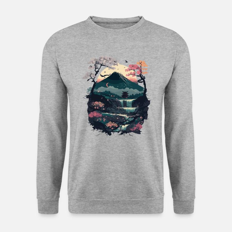 Himeji - Unisex Pullover - Weißgrau meliert