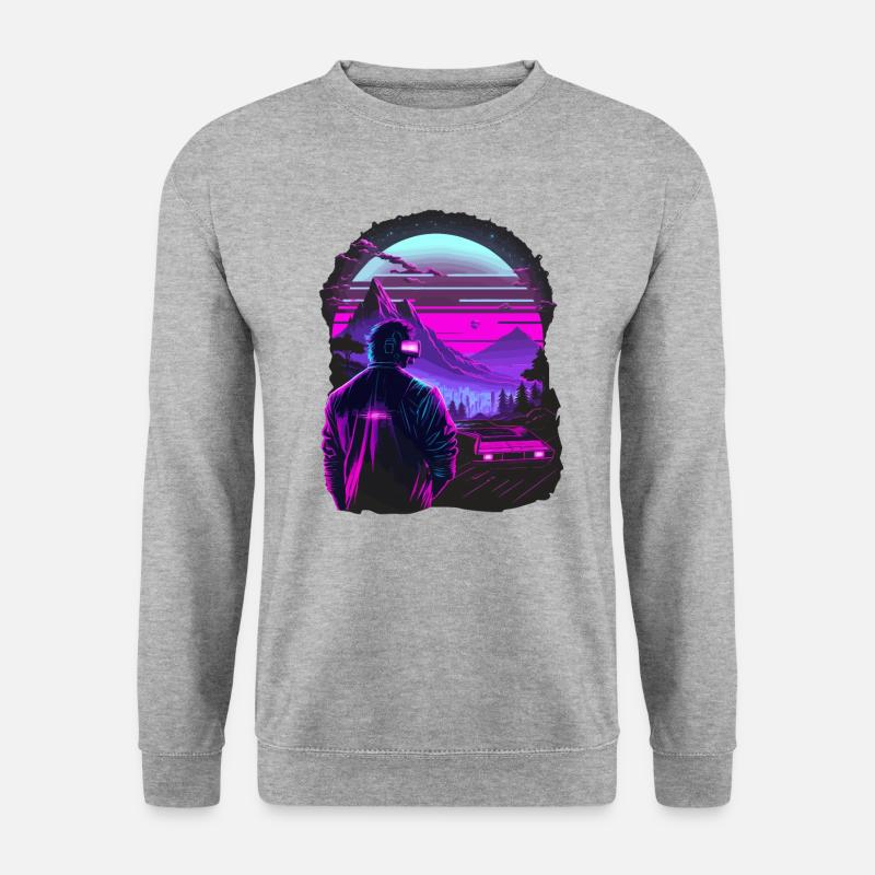 Kunstwerke der 80er - Unisex Pullover - Weißgrau meliert