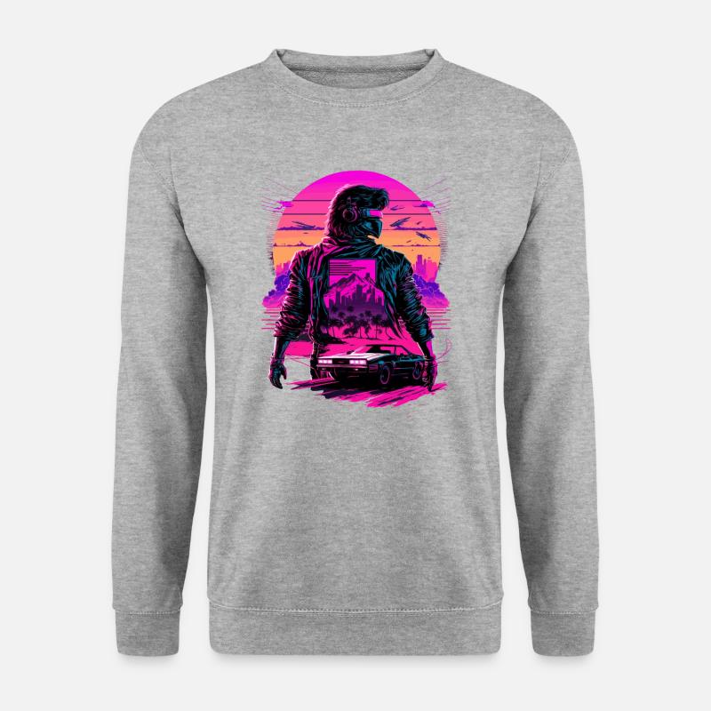 Futuristic Synthwave - Unisex Sweatshirt - salt & pepper