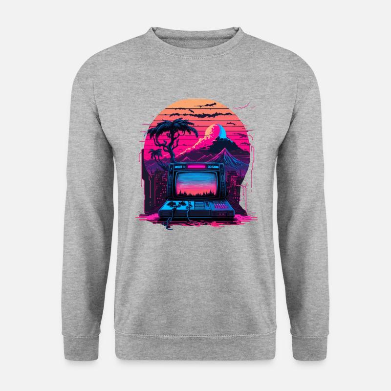 Vaporwave Computer - Unisex Sweatshirt - salt & pepper