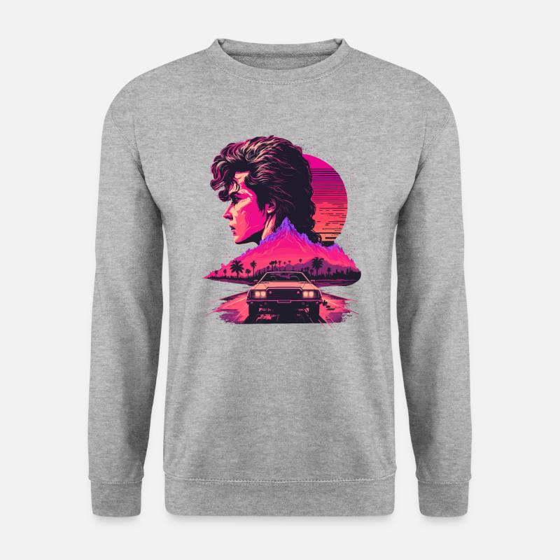 Dampfwelle - Unisex Pullover - Weißgrau meliert