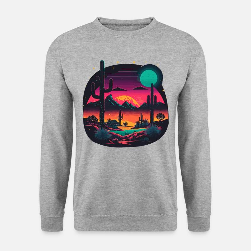 Neonwüste - Unisex Pullover - Weißgrau meliert