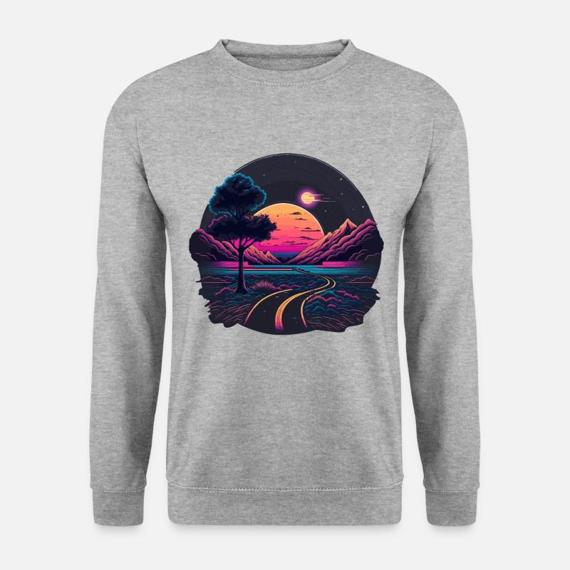 Neonsonne - Unisex Pullover - Weißgrau meliert