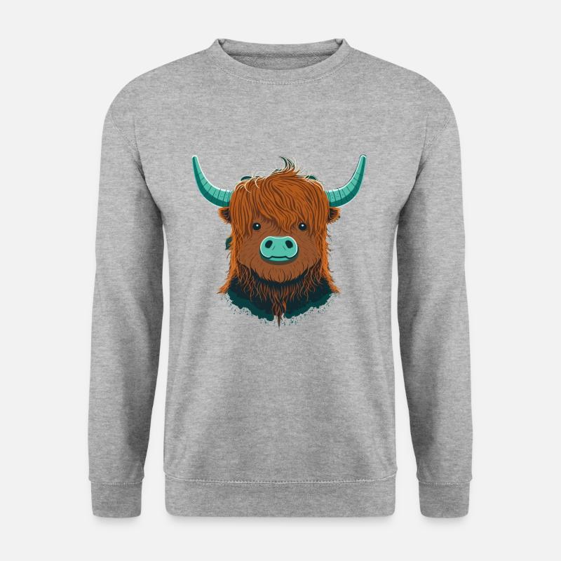 Süße Yak - Unisex Pullover - Weißgrau meliert