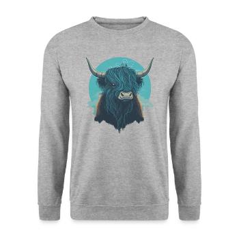 Amoureux des yaks - Sweat-shirt Unisexe - gris chiné - Devant - Alina (178cm) & Michal (187cm)