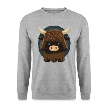 Drôle de cadeau de yak - Sweat-shirt Unisexe - gris chiné - Devant - Alina (178cm) & Michal (187cm)