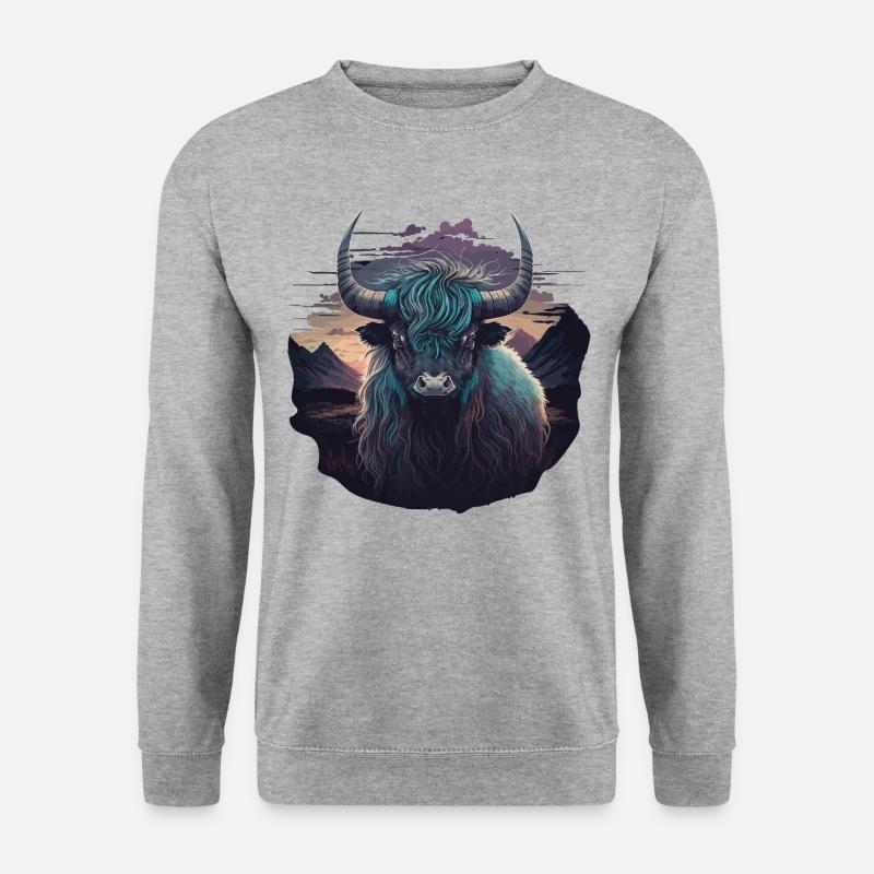 Tibet Yak - Unisex Pullover - Weißgrau meliert