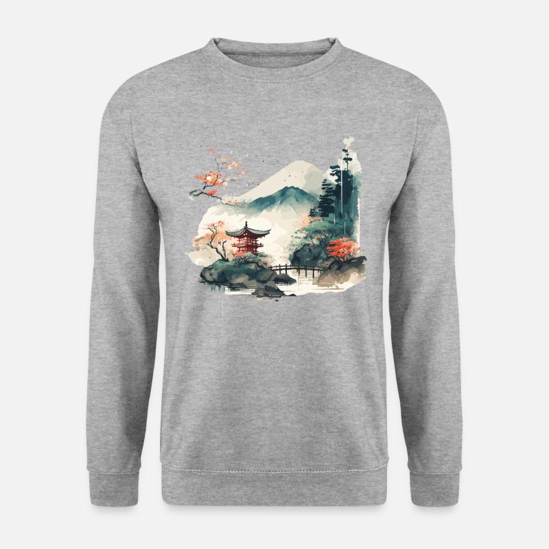 Wunderschönes Kunstwerk - Unisex Pullover - Weißgrau meliert