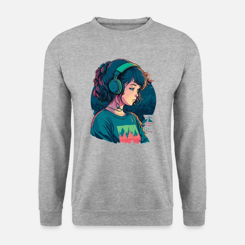 Hip Hop Mädchen - Unisex Pullover - Weißgrau meliert