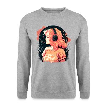Gift - Unisex Sweatshirt - salt & pepper - Front - Alina (178cm) & Michal (187cm)