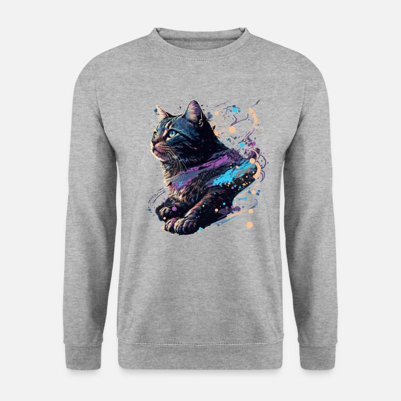 Cat Artwork - Unisex Sweatshirt - salt & pepper