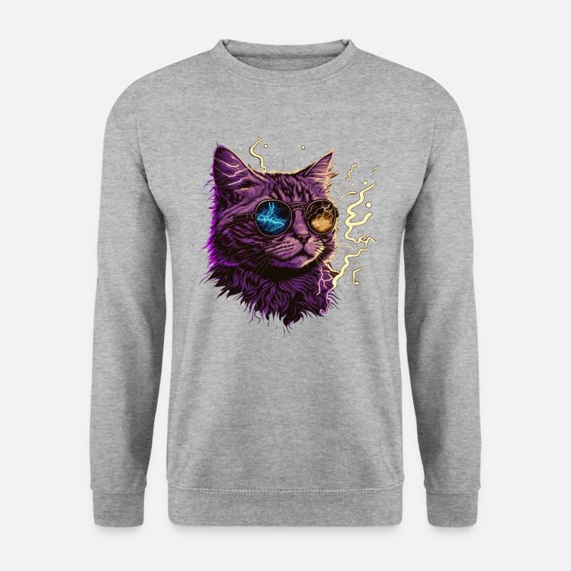 Thunder Cat Illustration - Unisex Sweatshirt - salt & pepper