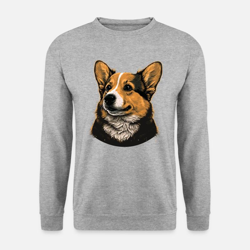 Looking Corgi - Unisex Sweatshirt - salt & pepper