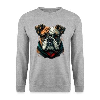 Le professeur a l’air de bouledogue - Sweat-shirt Unisexe - gris chiné - Devant - Alina (178cm) & Michal (187cm)