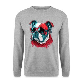 Cool sur Red Bulldog - Sweat-shirt Unisexe - gris chiné - Devant - Alina (178cm) & Michal (187cm)