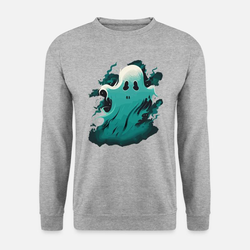 Ghost Design - Unisex Pullover - Weißgrau meliert