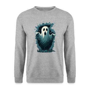 Ghosted Portal - Unisex Sweatshirt - salt & pepper - Front - Alina (178cm) & Michal (187cm)