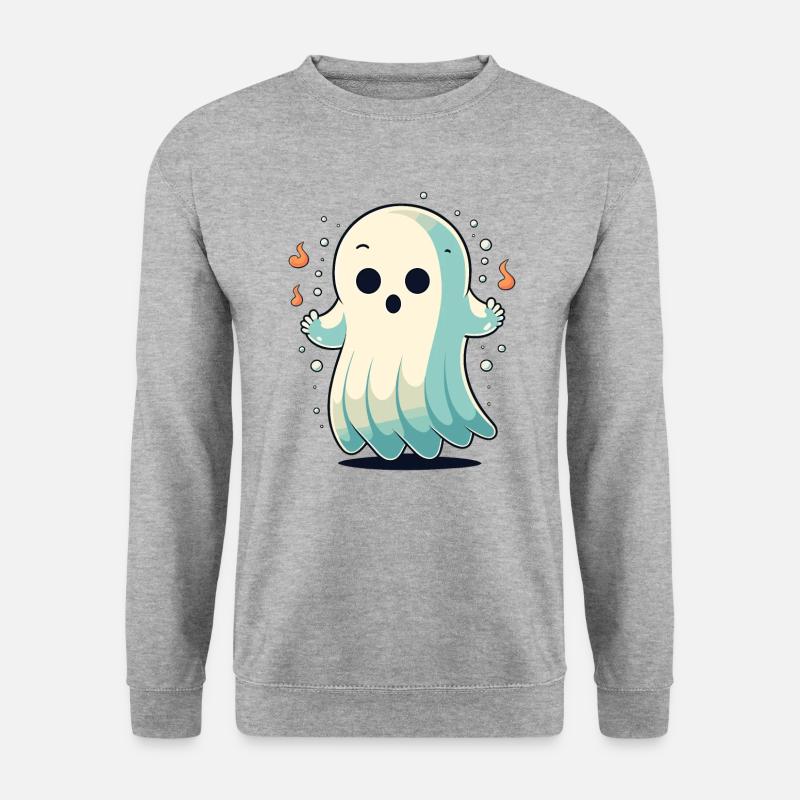 Schwebender Geist - Unisex Pullover - Weißgrau meliert
