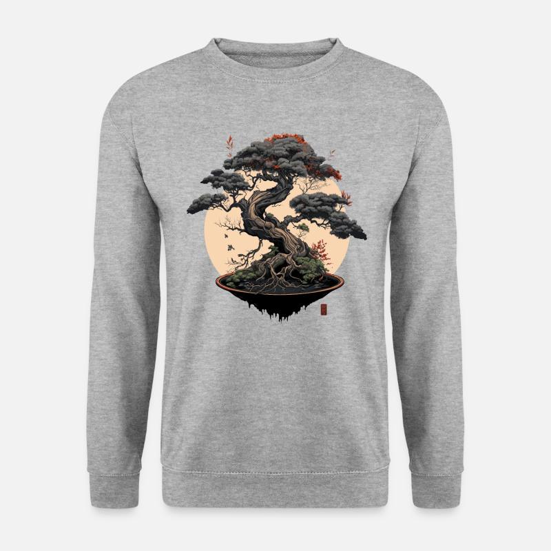 Grauer Bonsai - Unisex Pullover - Weißgrau meliert
