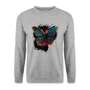 Butterfly Shades - Unisex Sweatshirt - salt & pepper - Front - Alina (178cm) & Michal (187cm)