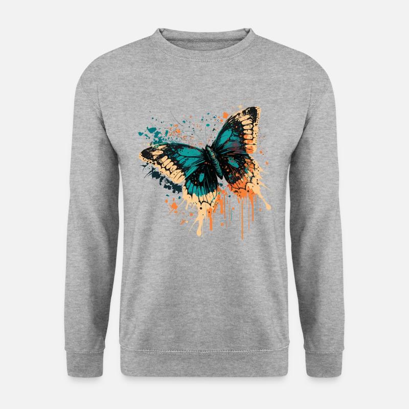 Conception de papillon - Sweat-shirt Unisexe - gris chiné